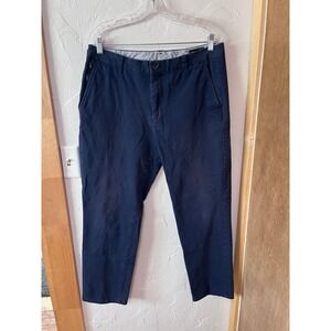 BONOBOS Slim Fit Chino Pants Navy Blue Mens Size 34x30 Flat Front Zip Fly